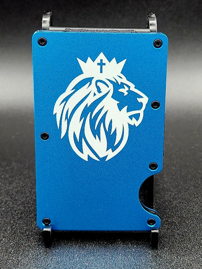 CVCA Royals Lion Minimalist Wallet RFID Money Clip Royal Blue