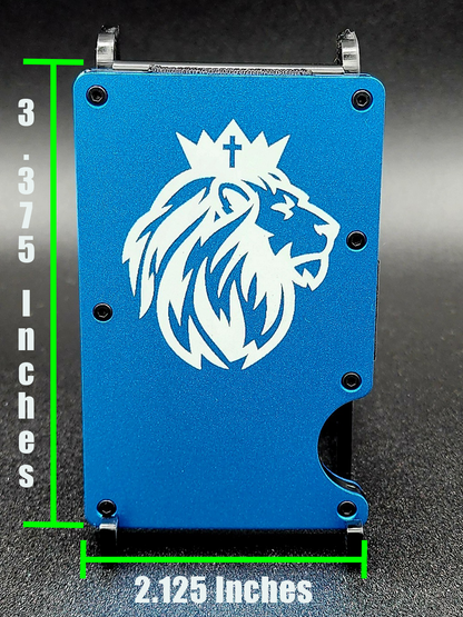 CVCA Royals Lion Minimalist Wallet RFID Money Clip Royal Blue