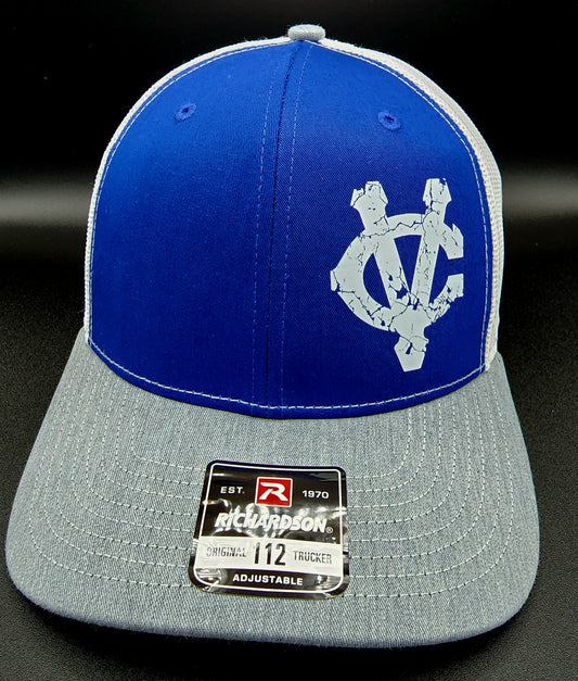 CVCA Distressed Logo Snapback Trucker Hat