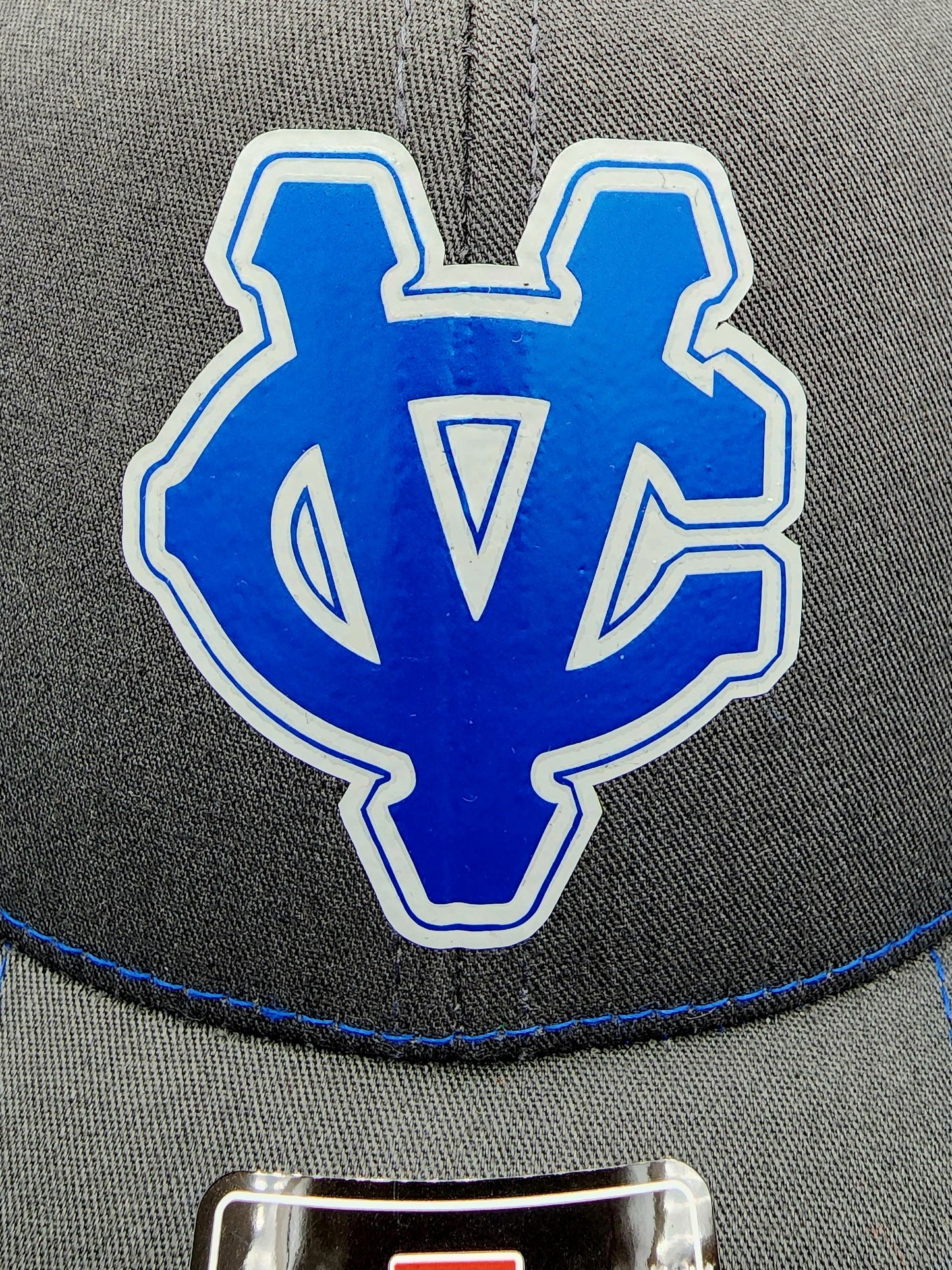 CVCA Metallic Blue "CV" Snapback Trucker Hat