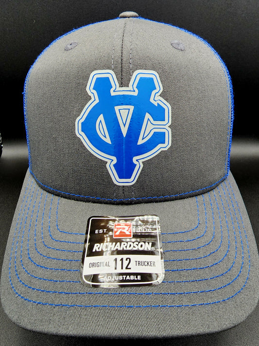 CVCA Metallic Blue "CV" Snapback Trucker Hat