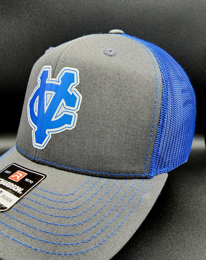 CVCA Metallic Blue "CV" Snapback Trucker Hat